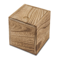 R17417.10 - Silia candle in a wooden box, brown 