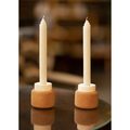 R17464.06 - Biella set of 2 long beeswax candles, white 