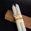 R17464.06 - Biella set of 2 long beeswax candles, white 