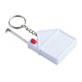 R17616 - Keyring with 2 m tape measure, white 