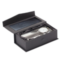 R22186.00 - Crisitalino paperweight with clock, colorless 