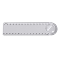 R64335 - 15 cm ruler with magnifying glass, colorless 