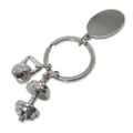 R73132.01 - GymKey keychain with a sports motif, silver 