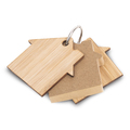 R73141.13 - Homeland bamboo keychain with memo cards, beige 