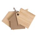 R73141.13 - Homeland bamboo keychain with memo cards, beige 