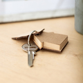 R73141.13 - Homeland bamboo keychain with memo cards, beige 