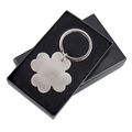R73191 - 4-leaf clover keyring, silver 