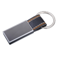 R73214 - Denim keyring, silver 