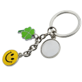 R73224 - Luck metal keyring, silver 