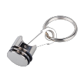 R73225 - Piston metal keyring, silver 