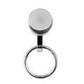 R73225 - Piston metal keyring, silver 