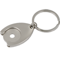 R73269 - Disc token metal keyring, silver 