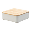 R73534.10 - Vanity box with a bamboo lid and a large mirror, brown 