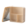 R73534.10 - Vanity box with a bamboo lid and a large mirror, brown 