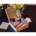 R73534.10 - Vanity box with a bamboo lid and a large mirror, brown 