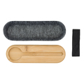 R73644.21 - Jasse felt pencil case with phone holder, grey 