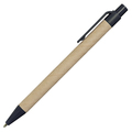 R73795.02 - Kraft notepad with ballpen, black/beige 