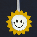 R73837 - Sun keyring, yellow/silver 