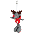 R73839 - Reindeer keyring, grey/red 