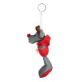 R73839 - Reindeer keyring, grey/red 