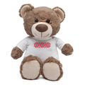 X74004.10 - Big Teddy cuddly toy in Xmas T-shirt, brown 