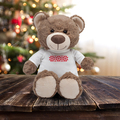 X74004.10 - Big Teddy cuddly toy in Xmas T-shirt, brown 